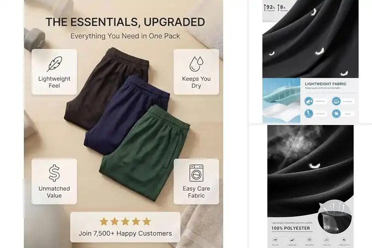 Detailed view of Best Mens Gym Pants