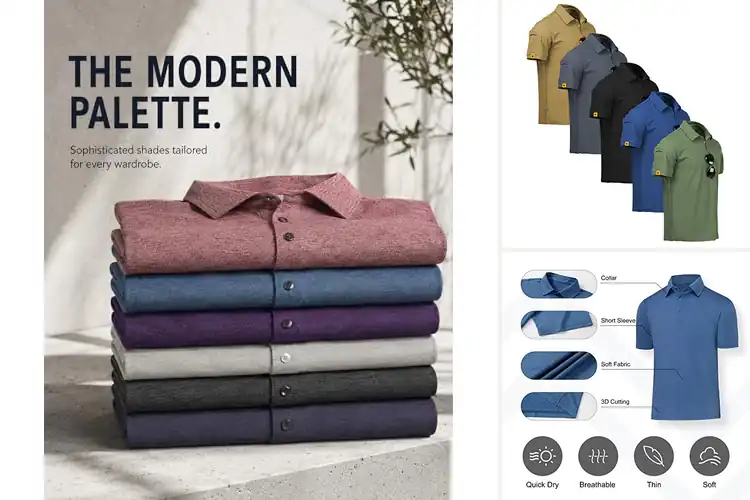 Detailed view of Best Moisture-Wicking Polos: Stay Cool & Dry All Day