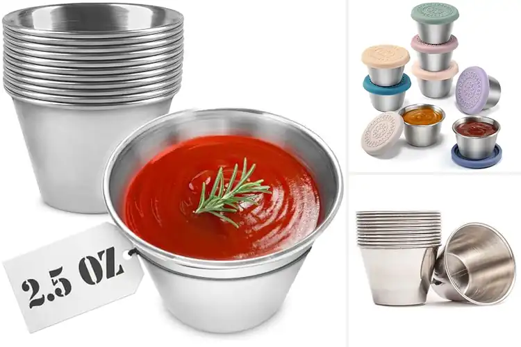 Detailed view of Best Stainless Steel Sauce Cups
